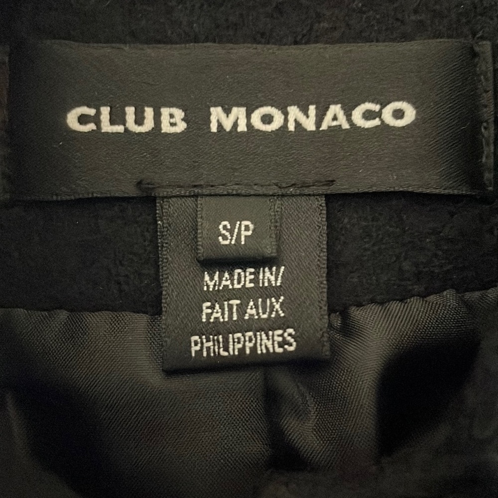 Club Monaco Black Wool Cropped Jacket - Picture 12 of 13